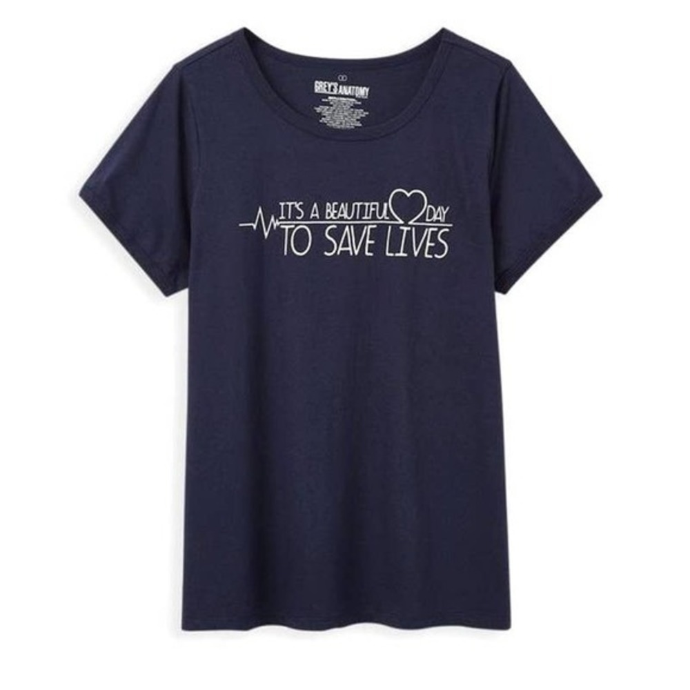 Torrid 2 (2X 18/20) Grey's Anatomy‎ Great Day To Save Lives Doctor/Nurse T Shirt